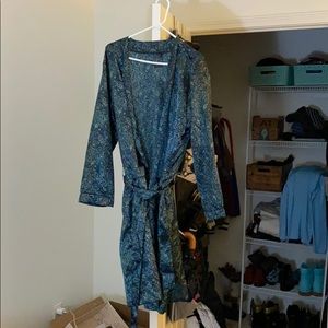 Men’s Green/Blue Paisley Robe/Kimono